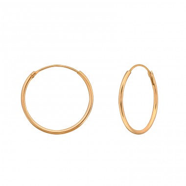 Rosegold 20mm karika - 925 Ezüst Karika Fülbevaló A4S43230