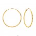 Diamond Cut 30mm golden hoops - 925 Sterling Silver Ear Hoops A4S43233