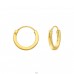 Hoops 12mm gold plated - 925 Sterling Silver Ear Hoops A4S43234