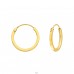 Hoops 16mm golden - 925 Sterling Silver Ear Hoops A4S43235