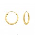 18mm golden hoops - 925 Sterling Silver Ear Hoops A4S43236