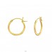 Golden 14mm silver hoops - 925 Sterling Silver Ear Hoops A4S43240
