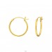 16mm golden hoop - 925 Sterling Silver Ear Hoops A4S43241