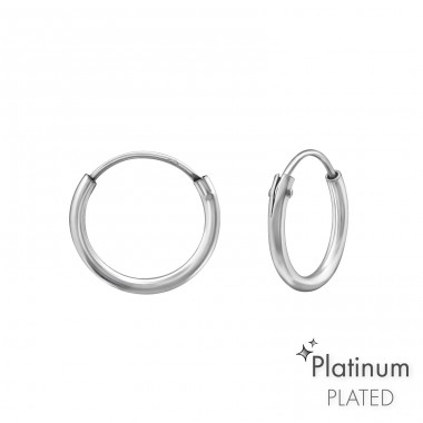 12 mm Ringe - Platin - Schmuck Silber 925 Ringe Ohrringe A4S44100
