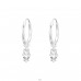 Hängendes Baguette mit Zirkon - Schmuck Silber 925 Ringe Ohrringe A4S44286