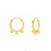 10mm gold plated hoop - 925 Sterling Silver Ear Hoops A4S45789