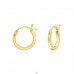 12mm golden hoops - 925 Sterling Silver Ear Hoops A4S46199