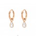 Hanging Teardrop - 925 Sterling Silver Ear Hoops A4S47024