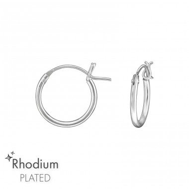 12mm Runde Ohrringe - 925Er Silber Creolen Ohrringe A4S47162
