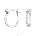 Round earrings with cubic zirconia - 925 Sterling Silver Ear Hoops A4S47337