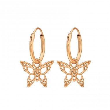 Fluturas placat cu aur roz - Argint 925 Creole De Argint A4S48423