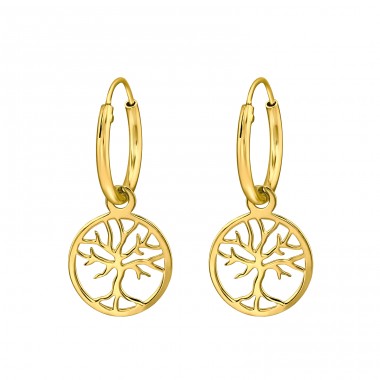 Copacul Vieții placat cu aur - Argint 925 Creole De Argint A4S49735