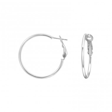 30mm - 925 Sterling Silver Ear Hoops A4S50384