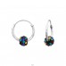 4.5 mm Rainbow Crystal Ball - 925 Sterling Silver Ear Hoops A4S50693