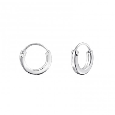 Ezüst Ezüst 10mm Kis Üres - 925 Ezüst Karika fülbevaló A4S547