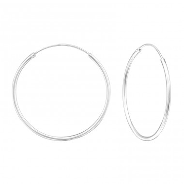 Ezüst 30mm Végtelen - 925 ezüst Karika fülbevaló A4S6806