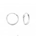 Ezüst Ezüst 12mm Szilárd - 925 ezüst Karika fülbevaló A4S8176