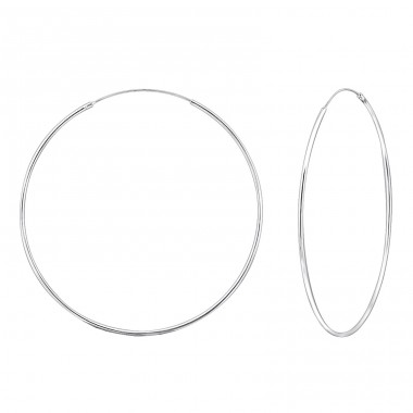 Stříbrný 60mm Nekonečný - Stříbro 925 Kruhy A4S8437