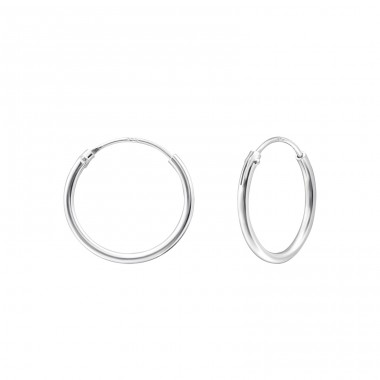 14mm Gol din Argint - Argint 925 Creole de argint A4S9417