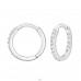 Ear Hoops vwith Zirconia - 925 Sterling Silver Huggies A4S47883