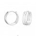 Triple Line - 925 Sterling Silver Huggies A4S48409