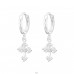 Cross with cubic zirconia - 925 Sterling Silver Huggies A4S48452