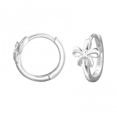 Huggies with Bow - 925 Sterling Silver Huggies A4S49849