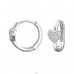 Herz mit Zirkonia - 925Er Silber Huggies A4S49922