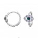 Evil Eye with Zirconia - 925 Sterling Silver Huggies A4S50112