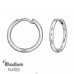 14 mm Krúžky ródiované - Šperkové Striebro 925 Huggies A4S50217