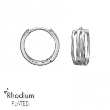 Punte Dublă Placată Cu Rodiu - Argint 925 Huggies A4S51205