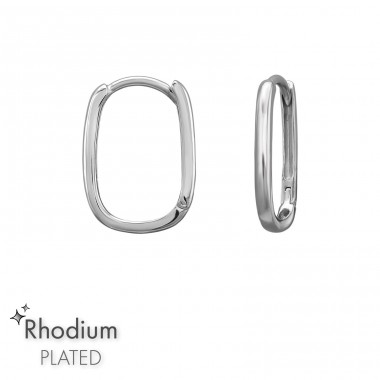 Oval 16mm Placat Cu Rodiu - Argint 925 Huggies A4S51206