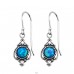 Marquise Opal - 925 Sterling Silver Earrings with semi-precious stones & Opal A4S23649