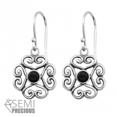 Filigree - Striebro 925 Náušnice s Polodrahokamom & Opal A4S30295