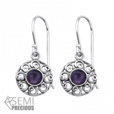 Filigree - Striebro 925 Náušnice s Polodrahokamom & Opal A4S30297