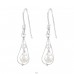 Tear drop with a pearl - 925 Sterling Silver Earrings With Pearls A4S48237