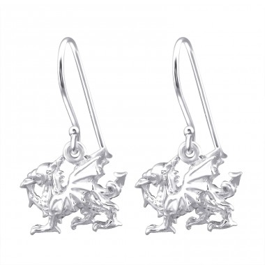 Drache - Ohrringe aus 925er Sterlingsilber ohne Steine A4S17983