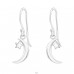 Moon - 925 Sterling Silver Plain Earrings A4S26634
