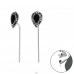 Blue Teardrop - 925 Sterling Silver Plain Earrings A4S30423