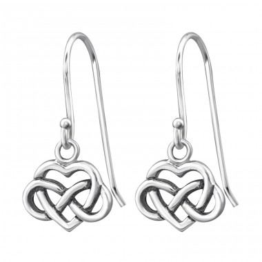 Celtic Heart - 925 Sterling Silver Plain Earrings A4S31420