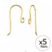 Golden Fish Hook for earrings - 925 Sterling Silver Silver Jewelry Accessories A4S32673