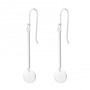 Geometric - 925 Sterling Silver Basic Earrings A4S37807