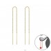 Goldplated chain through - 925 Sterling Silver Basic Earrings A4S38615
