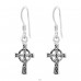Cross - 925 Sterling Silver Plain Earrings A4S39120