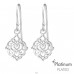Filigree platinové - Šperkovní Stříbro 925 Náušnice Bez Kamenů A4S44104