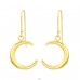 Golden Moon - 925 Sterling Silver Plain Earrings A4S44317