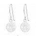 Rund mit geschnitztem Muster - Ohrringe aus 925er Sterlingsilber ohne Steine A4S44325