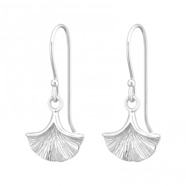 Shell - 925 Sterling Silver Plain Earrings A4S44331
