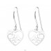 Love birds lasergeschnitten - Ohrringe aus 925er Sterlingsilber ohne Steine A4S44961