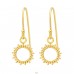 Golden Sun - 925 Sterling Silver Plain Earrings A4S45240